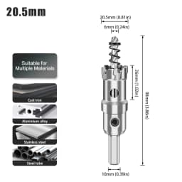 1pc 12-160mm TCT Carbide Hole Saw Drill Bit Hole Saw Cutter For Stainless Steel Metal Alloy Drilling