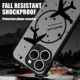 Magnetic Airplane Snow Mountain Case For iPhone 16 17 18 Pro Max Coque iPhone 16e 15 14 13 Pro Max Magnetic For Magsafe Cover