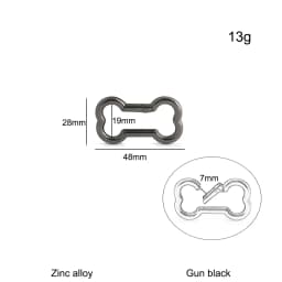 10/30/100PCS Bone Shape Open Metal Buckles Carabiner Clip Keyring Buckle For Key Chain Backpack Handbag Purse Strap Accessories