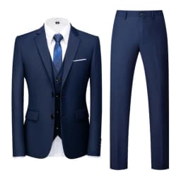 16 Colors ( Jacket + Vest + Pants ) Men's High Quality Formal Business Slim Fit Mens Suit Best Groom Wedding Tuxedos 3 piece Set