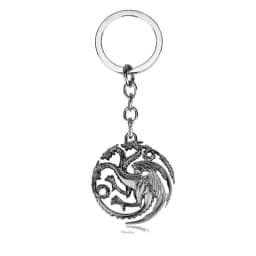 Dragon House Keychain Targaryen Dragon Shape Keyring for Fan Collection Accessories Friends Gift