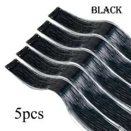 5Pcs/Pack Sparkle Hair Extensions Clip In Rainbow Shiny Sparkle Hair Tinsel Heat Resistant Sparkle Hair Extensions For Braids