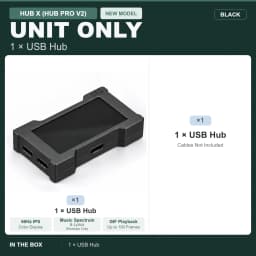 HMLAB ZNEO Gaming USB Hub - 2-to-3 Port, 8K Hz, Independent Power, With Screen, Trendy for Gaming Ambience Desk Setup