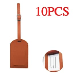 10pcs Free Custom Name Multi-color Airplane Boarding Passes Creative Travel Box Checked in Smooth Pu Leather Luggage Tags Gifts