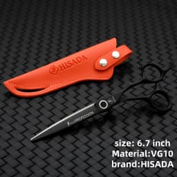 HISADA Hairdressing Scissors Black Suit 6.0 6.5 7.0 Advanced Black Coating Scissors, VG10 Steel Professional Hairdressing Scisso