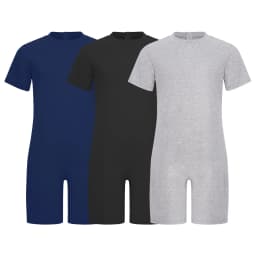 Children 3Pcs Anti-strip Adaptive Bodysuit Special Needs Clothing Short Sleeve Back Zipper Jumpsuit for Autism Sensory kids
