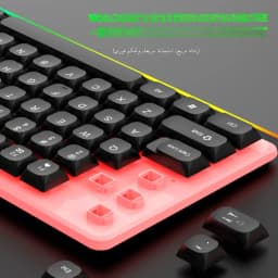 Mechanical Feel Keyboard and Mouse Set, with RGB LED Backlight, USB Wired - 104 Keys - Ideal Choice for Gaming and Office
