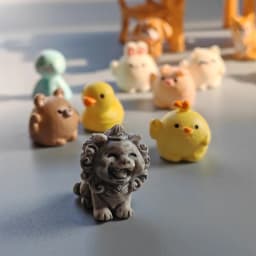 10PCS Dog Squirrel Fox Rabbit Sheep Duck Pig Cat Horse Frog Turtle Snake Koala Figurine Miniature Fairy Garden Decor Accessories