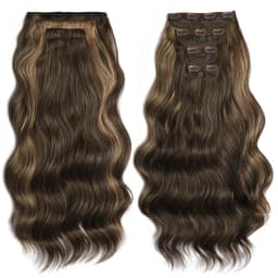 Bio Body Wave Clip In Hair Extensions 22 Inches 4 pcs/lot 220g Soft Natural Heat Resistant Fiber Clip In Synthetic Hair