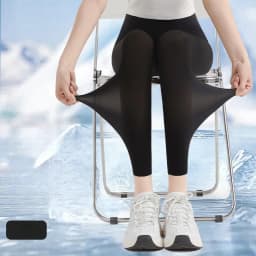 Thin Summer Women's Legging Outer Wear Silky Sunscreen Cool Feeling High Waist Yoga Pants Elastic Skinny Trousers