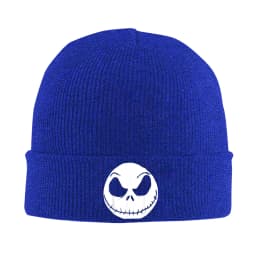 The Nightmare Before Christmas Jack Skellington Face Beanie Hats Bonnet Hats Female Male Knitting Hat Autumn Custom Elastic Caps