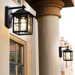 Outdoor Vintage Wall Lamp E27 Bulb Sconce Light Fixtures Retro LED Wall Lamp Porch House Home Yard Garden Lighting Black Bronze