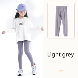 Autumn Solid Kid Leggings Girl Thin Tights Sweatpants 2+y Child Casual Ankle Length Pants Spring Toddler Skinny Cropped Trousers
