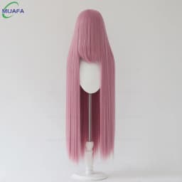 Very High Quality 600g 68 Colors 40 Inch 100cm Long Straight Cosplay Wig With Bangs Heat Resistant Hair Anime Wigs + Wig Cap