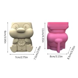 3D Animal Flowerpot Pen Holder UV Crystal Epoxy Mold Elephant Cement Plaster Clay Resin Silicone Mould DIY Crafts Casting Mold