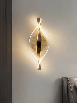 1pc/2pc Golden Snowflake, Cloudy Acrylic Wall Sconce for Living Room, Bedroom Home Decor, Modern LED Bedside Wall Sconce