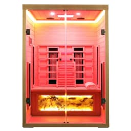 Low EMF Infrared Sauna for 2-3 Person Home Corner Use, Indoor Wooden Spa Room, Custom