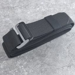 (Widened version) Aluminum alloy buckle nylon elastic waistband 3.8CM elastic belt men's hiking canvas belt extended version