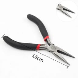 Black Handle Long Nose Mini Pliers Round Flat Long Nose Bent Nose Pliers For Jewellery Making Diy Crafts Necklace Bracelet Tools