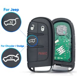KEYYOU For Jeep Grand Cherokee 2013-2020 ID46 PCF7945 7953 Remote Car Key 2/3/4/5 Button Remote Car Key M3N40821302 433MHz