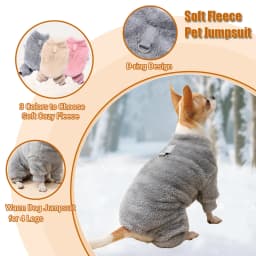 Winter Warm Pet Clothes Soft Flannel Dog Jumpsuit Puppy Cats Four Legs Jacket Coat for Small Medium Dogs Chihuahua Yorkie Outfit