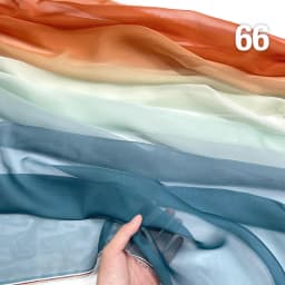 Rainbow Gradient Color Chiffon Fabric 30D Organza Tulle Fabric For Diy Ancient Style Hanfu Wedding Dress Stage Party Decor