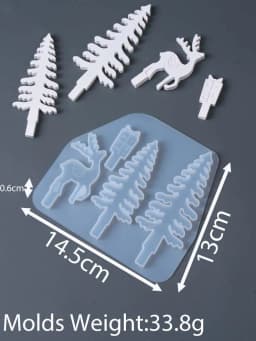 Christmas Decor Star Candle Holder Silicone Mold DIY Christmas Tree Angel Elk Santa Claus Candlestick Plaster Resin Craft Molds
