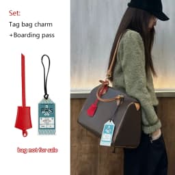 Tag Bag Charm For Speedy25 30 Bag Boarding Luggage Tag Keychain Advanced Key Chain Bag Decoration High Luxury Bag Accessories