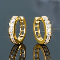 925 Sterling Silver Punk Hoop Earrings For Men Cubic Zirconia Huggie Cartilage Cuff Hypoallergenic Earrings Jewelry