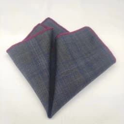 23cm Luxury Grey Wool Pocket Square For Men Vintage Plaid Striped Handkerchief Soft Skinny Hanky Banquet Cravat Suit Accessories