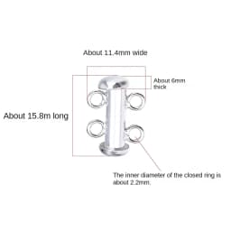 Bracelet necklace jewelry DIY accessories multi row 2 rows 3 rows 4 rows multi circle connecting buckle 925 silver button