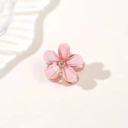 2Pcs/Pair Small 2cm Metal Hair Claw Mini Crystal Flower Hair Grab Clips Faux Pearl Decorative Women Girls Hair Accessories