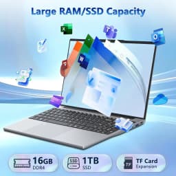 Xiaman 15.6 inch Windows 11 Pro Laptop Computer Intel Core i3 IPS 1080P Notebook PC Office Study Laptops Fingerprint Unlock