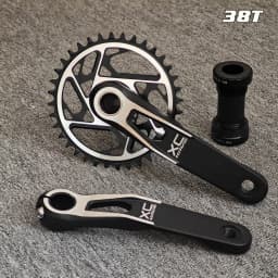 GOLDIX MTB Crankset 170/175mm SL 3 Bolt Direct Mount Crank 0mm Offset 34T 36T 38T 40T Chainring for XC AM