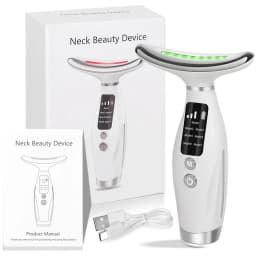 New EMS Micro-current Neck Face Beauty Device 7 Color Facial Massager for Enhanced Face Neck and Shoulder Care with Vibrating