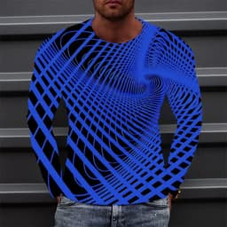 Men's T shirt Tee Graphic Gradient Crew Neck Clothing Apparel 3D Print Outdoor Daily Long Sleeve Print Fashion Designer Vintage