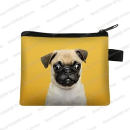 Cute Pug Dog Pattern Coin Purses Women Lovely Pet Animal Mini Wallet Ladies Key Credit Card Bag Small Lipstick Bags Gift