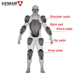 Black CE Level 2 Certified Motorcycle Jacket Insert Protector Thick Elastic Back Spine Protective Pad Rider Armor Coat Accessory