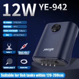 1PC Silent Aquarium Oxygen Air Pump with Check Valve Fish Tank Compactor Oxygenator Aquarium Air Compressor Aerator 220v 3w-14w