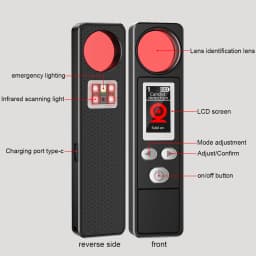 Hidden Camera Signal Detector/WiFi Scanner Hidden Device Detector/Anti-Spy Camera Finder/GPS Tracker/Multiple Modes for Hotel