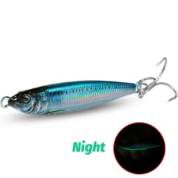 Metal Jig Lure 20g 30g 40g 3D Printed Fast Sinking Fishing Tackle Blade Hook Swimbait Pesca VIB Bait