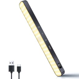 WILLED Motion Sensor Cabinet Warm Light Battery Display 60 LED Touch Light Bar Wireless Rechargeable Battery Night Light