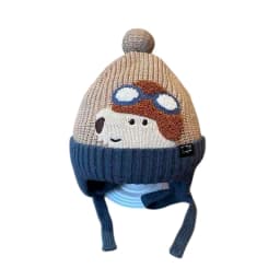 0-24M Baby Beanie Newborn Elf Hat Spring Autumn Knitted Windproof Warm Earflap Cap With Pom Pom