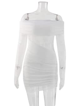CNYISHE Slash Neck Lace Patchwork Hip Wrap Women Dresses Long Sleeve Sheath Fashion Party Outfits Solid Chic Hot Girl Sexy Club
