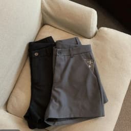 High Waist Black Suit Short Pants Women's Spring Summer Outdoor Wear Grey A- Line Wide Leg Slimming Casual Thermal Pants 2025