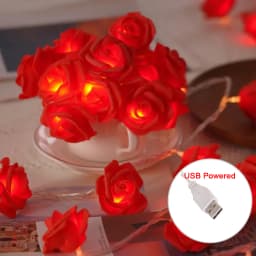 5V USB Battery Rose Flower LED String Light Red Pink Warm Blue RGB Wedding Christmas Party Decoration 1.5M 3M 6M 10M Fairy Light