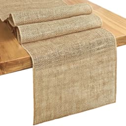 Burlap Table Runner Natural Farmhouse Jute Table Runner Thanksgiving Rustic Table Runner for Home Dining Christmas Table Decor