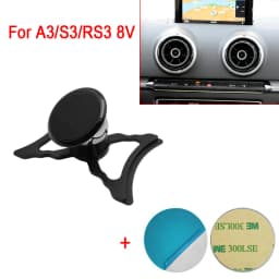 Car Phone Holder For Audi A3/S3/RS3 8P 8V Sline Sportback Air Vent Magnetic Mount GPS Stand 360 Degree Rotatable Mobile Bracket