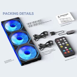GSCOLER FC120 3IN1 Computer Chassis Fan 12cm PWM Quiet Cooling Fan 12V Large Air Volume 52.65CFM/800-1800RPM ARGB fan for PCcase