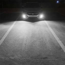 AUXITO 2Pcs Canbus H3 LED Fog Light Bulbs 1:1 Mini Size H3 LED Fog Lamp DRL 12V Amber Yellow 6500K White 300% Brighter CSP Chips